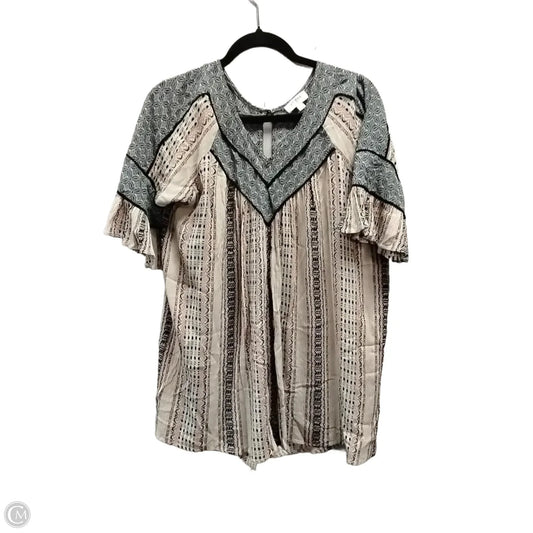 Blouse Short Sleeve By Umgee In Multi-colored, Size: S