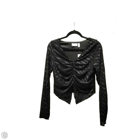 Top Long Sleeve By Willow & Root In Black, Size: Large