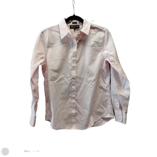 Blouse Long Sleeve By Jones New York In Striped Pattern, Size: S