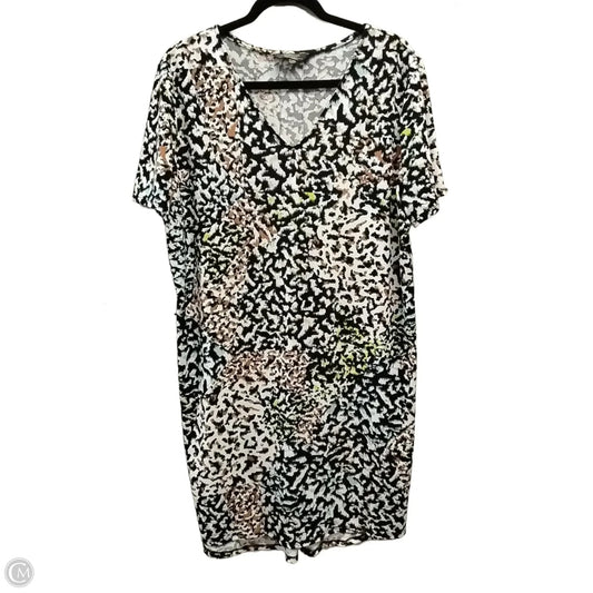 Dress Casual Midi By Christian Siriano In Leopard Print, Size: Xl