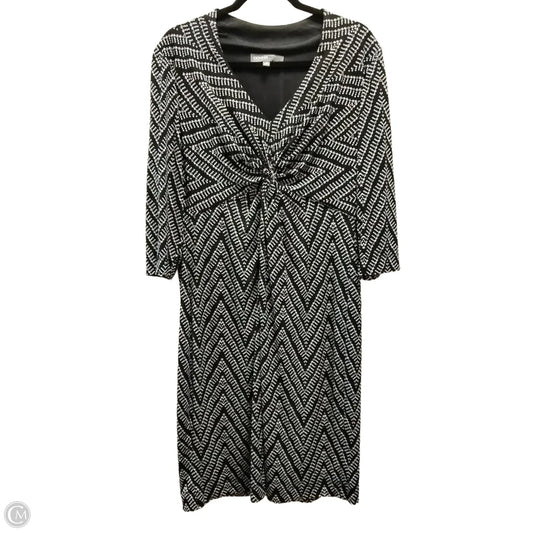 Dress Casual Midi By Donna Ricco In Black & White, Size: 16