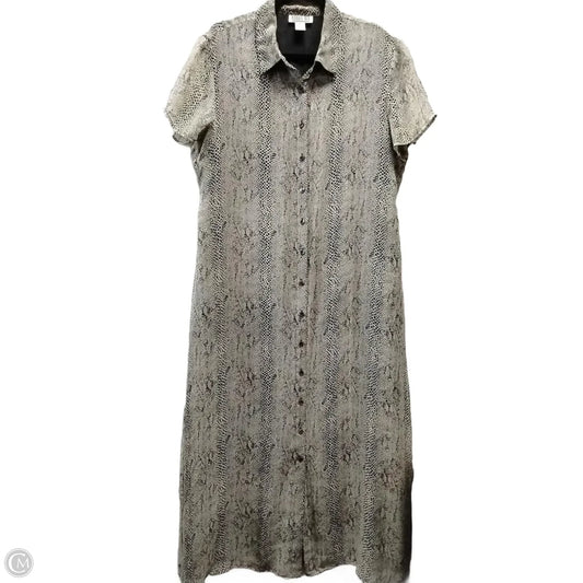 Dress Casual Midi By Robbie Bee In Black & Brown, Size: 16