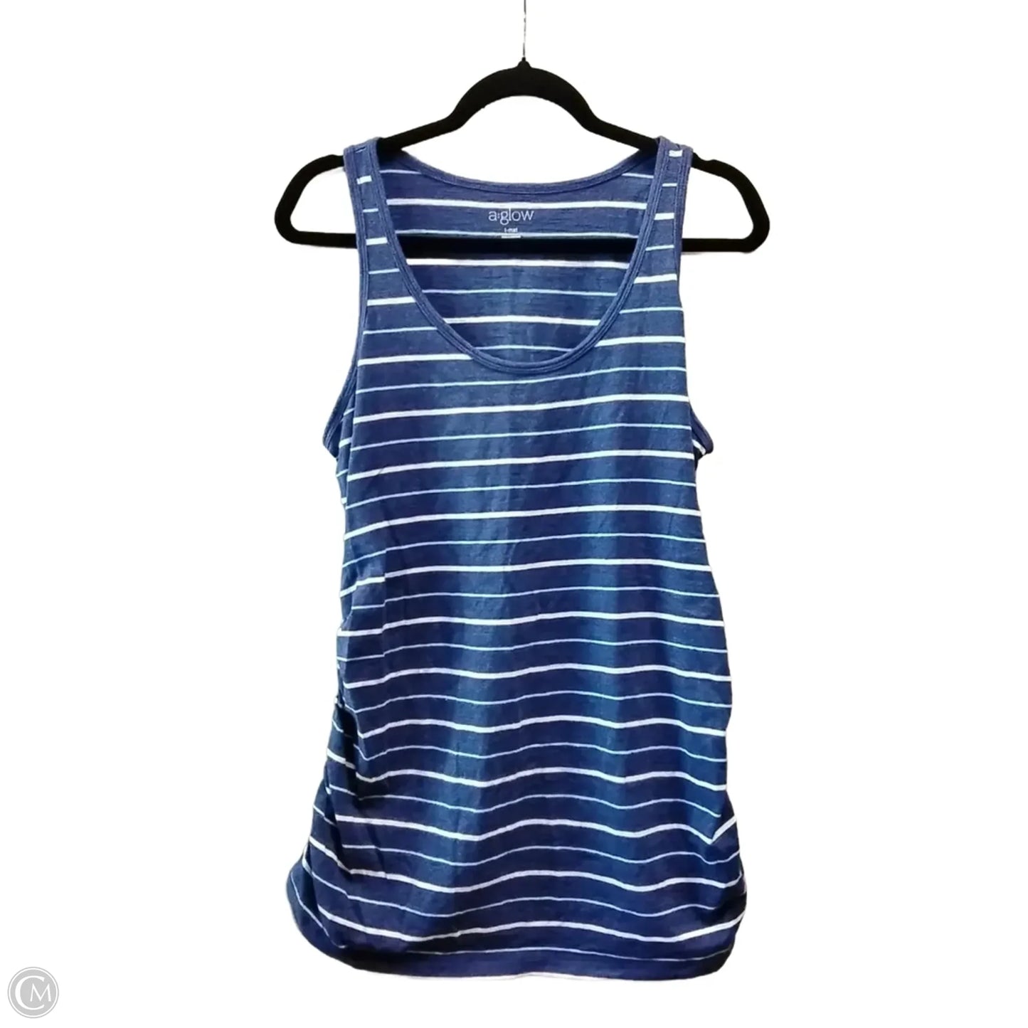 Tank Top By A Glow In Striped Pattern, Size: L