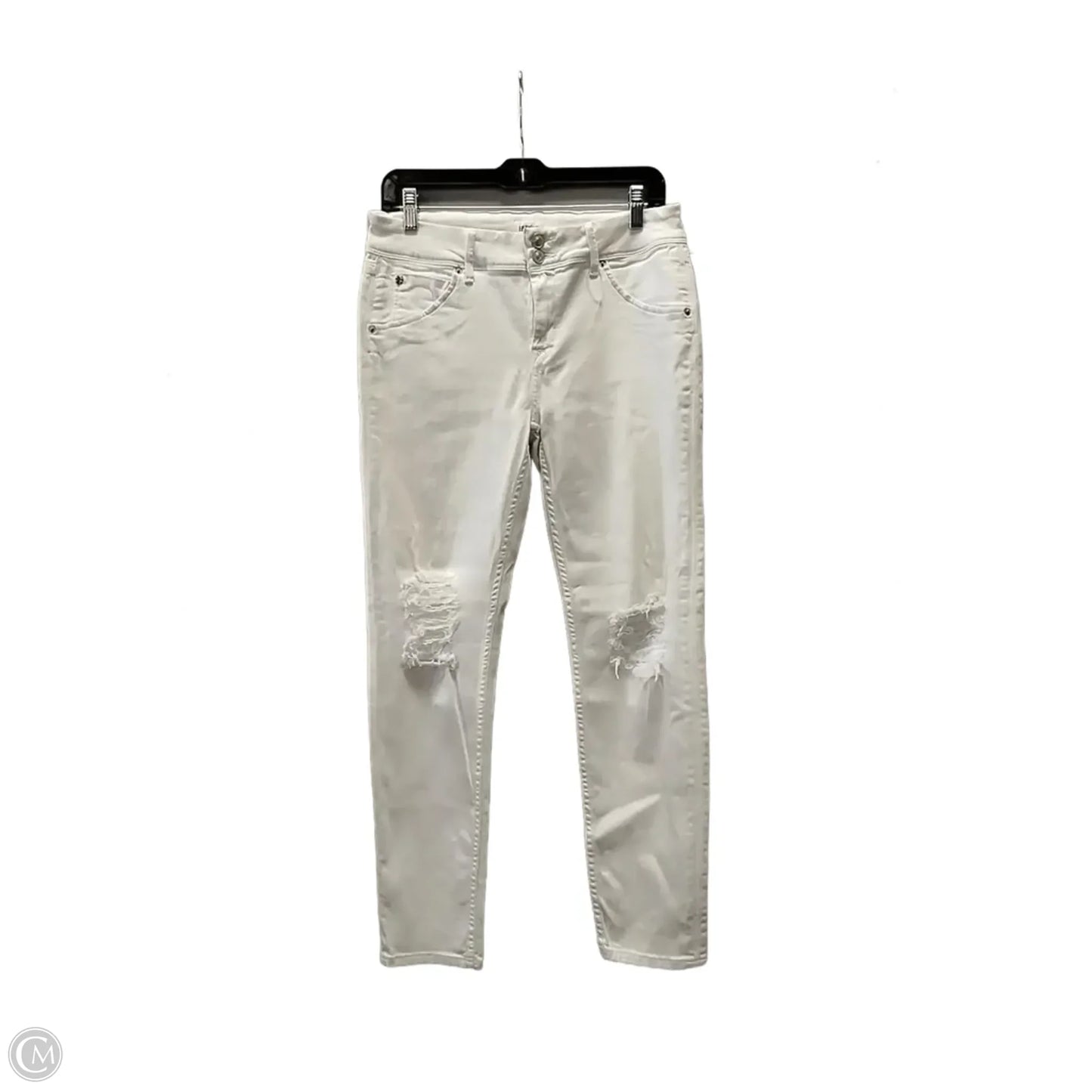 Jeans Skinny By Hudson In White, Size: 10