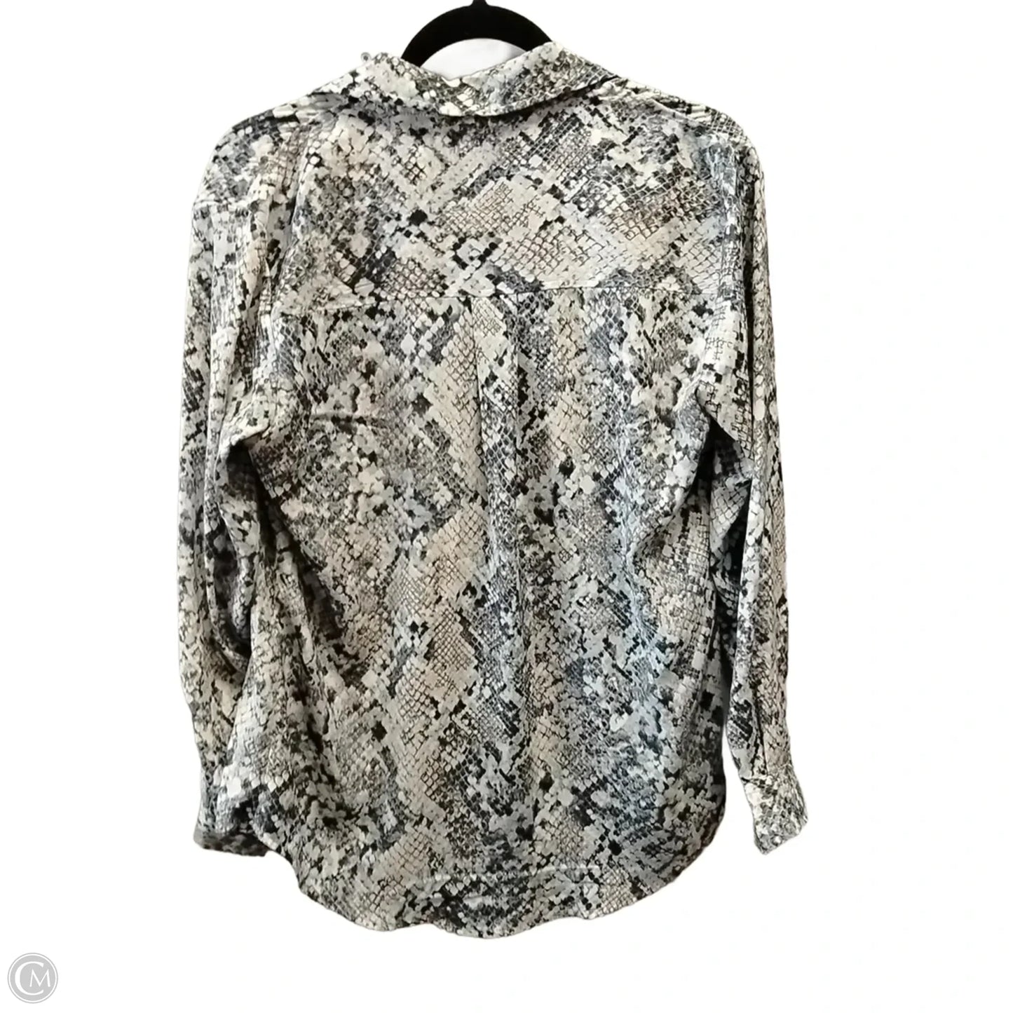 Blouse Long Sleeve By Liverpool In Snakeskin Print, Size: S