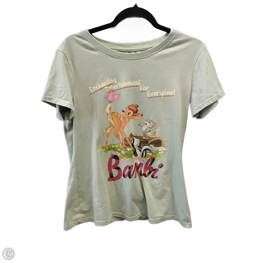 Top Short Sleeve By Disney In Green, Size: Xl