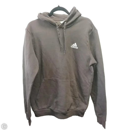 Sweatshirt Hoodie By Adidas In Brown, Size: M