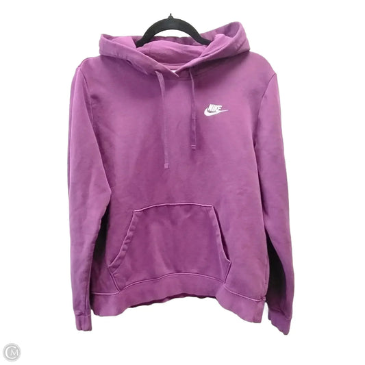 Sweatshirt Hoodie By Nike In Purple, Size: M