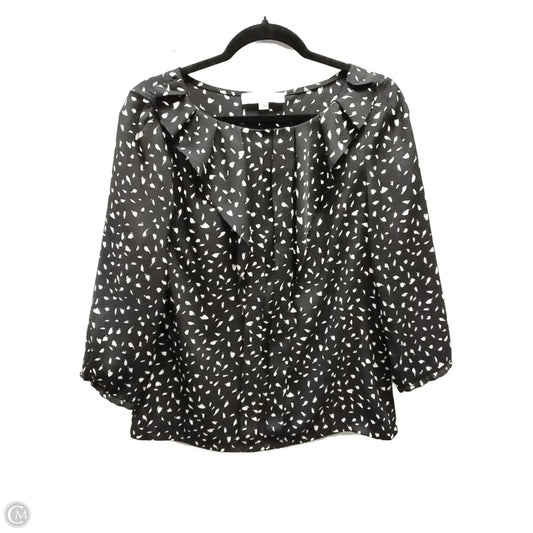 Blouse Long Sleeve By Loft In Black, Size: S