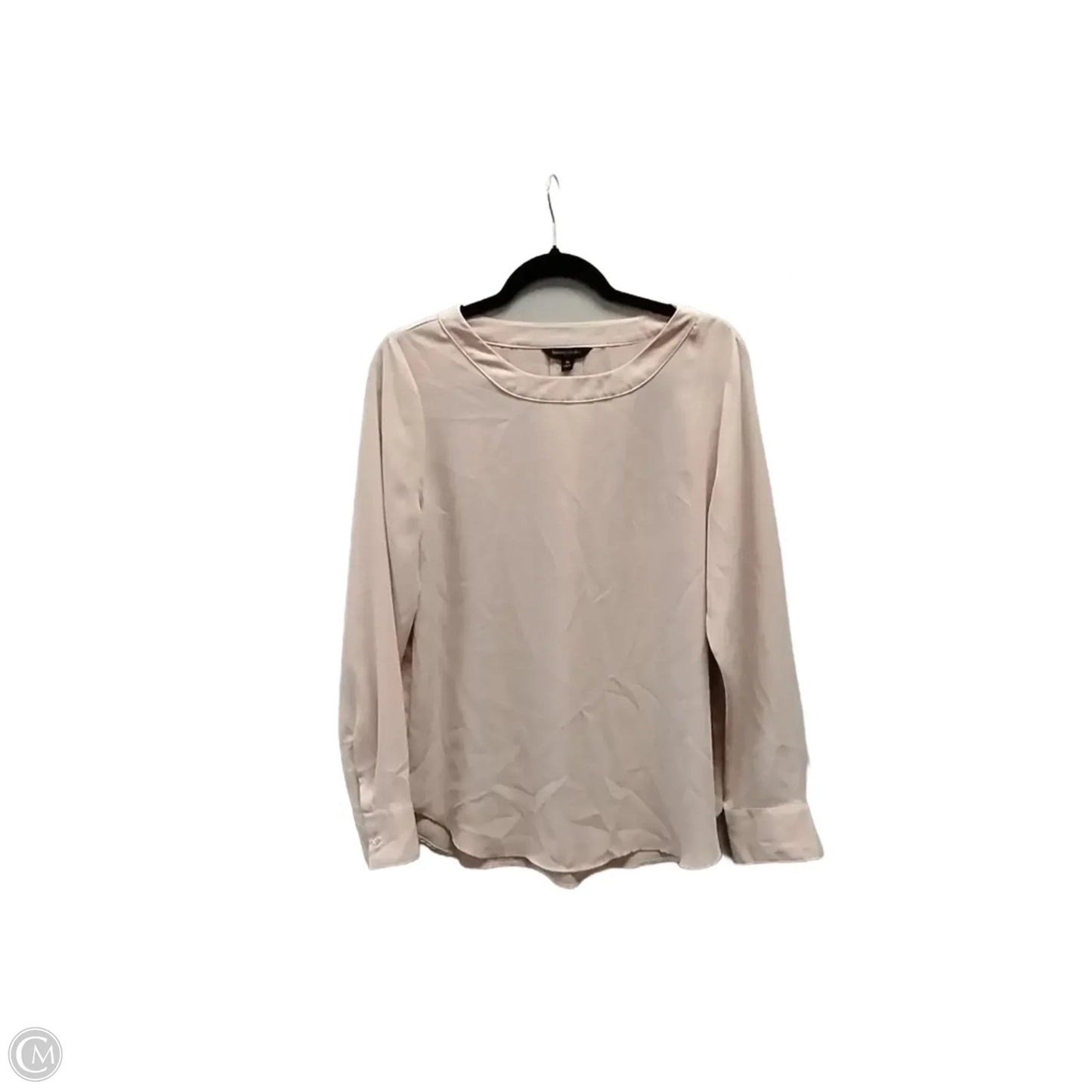 Blouse Long Sleeve By Banana Republic In Pink, Size: M