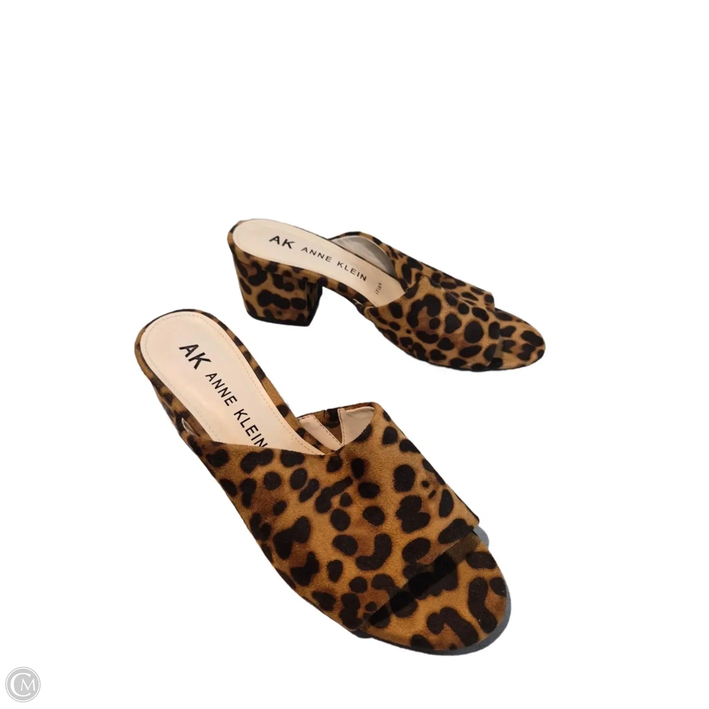 Sandals Heels Block By Anne Klein In Leopard Print, Size: 7