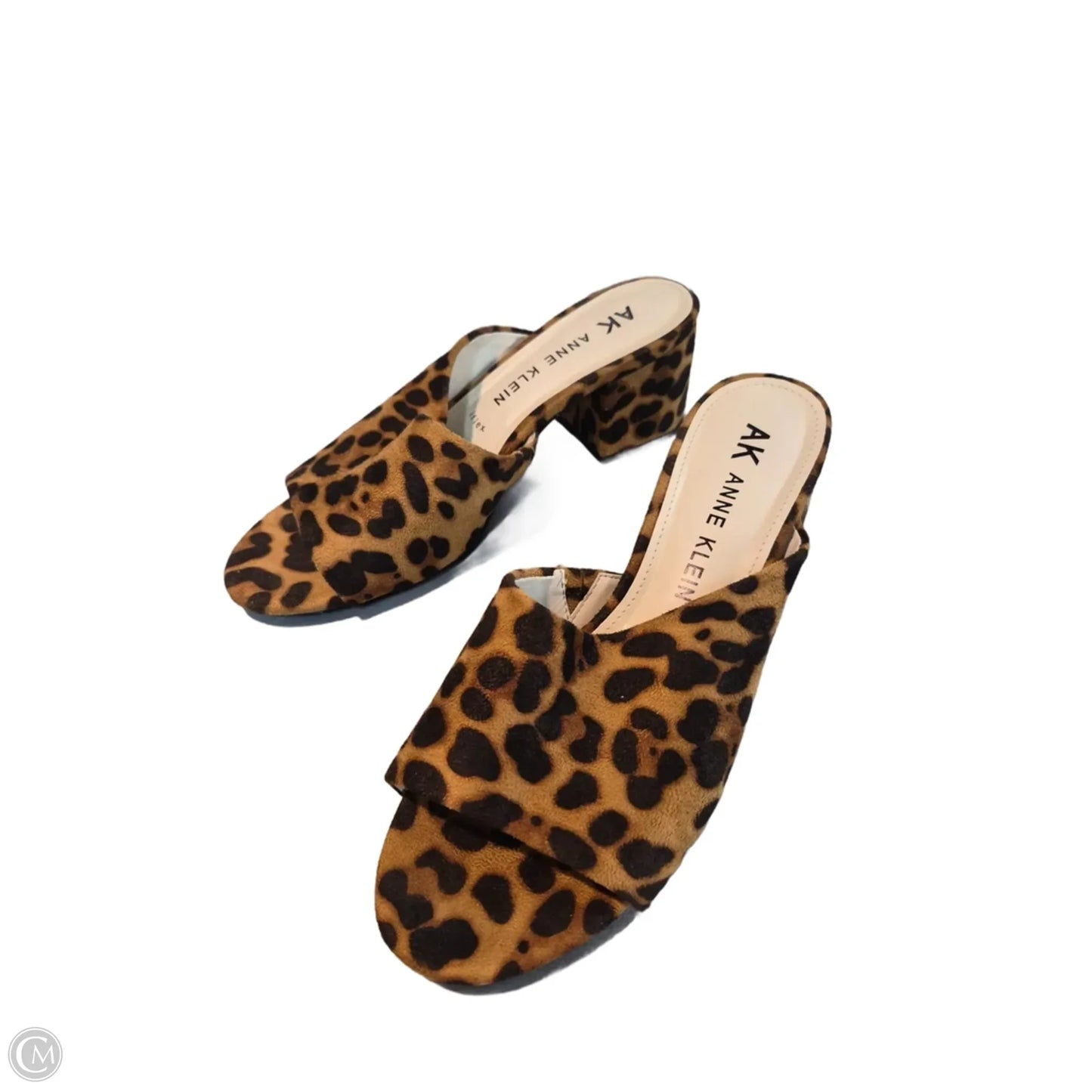 Sandals Heels Block By Anne Klein In Leopard Print, Size: 7