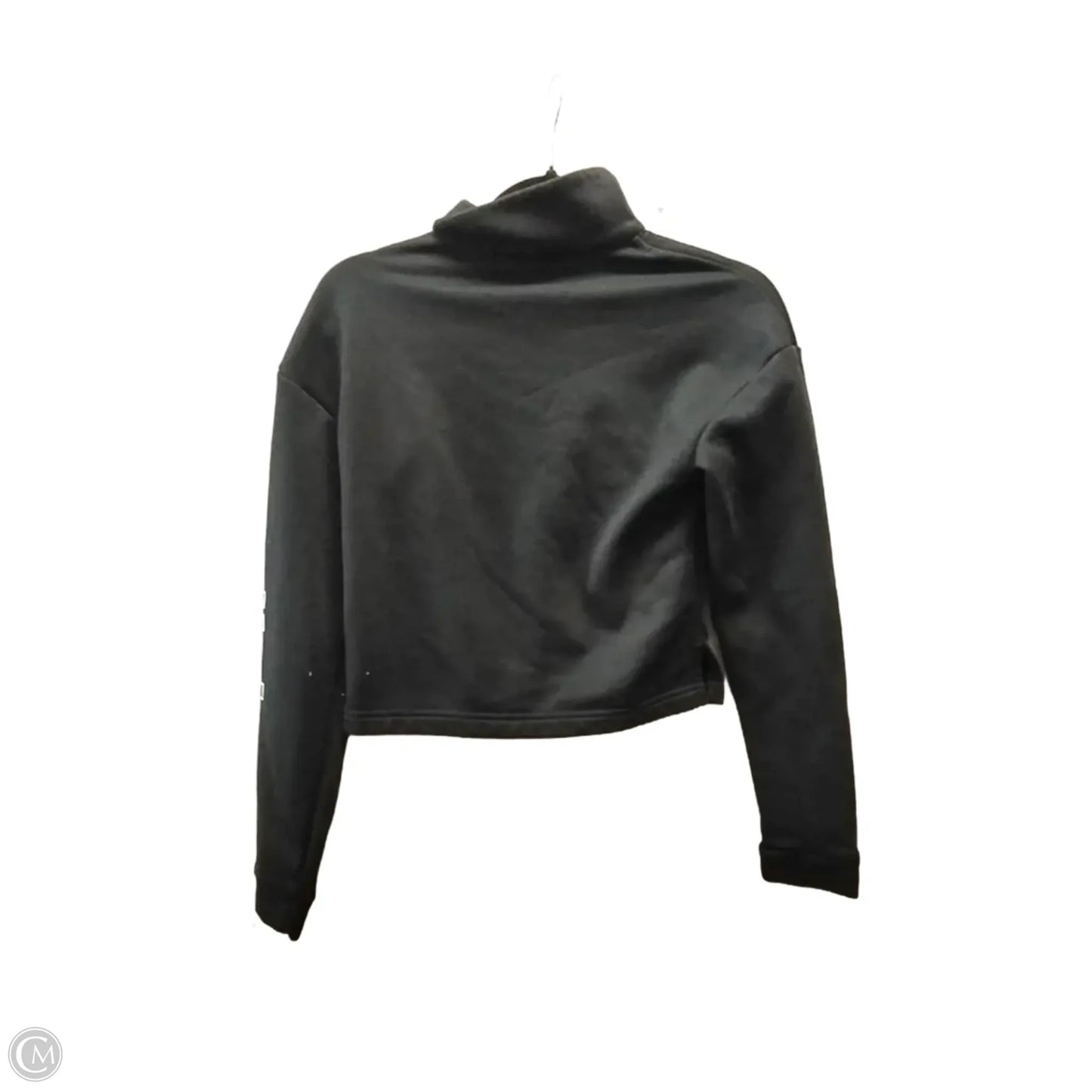 Athletic Sweatshirt Collar By Adidas In Black, Size: S