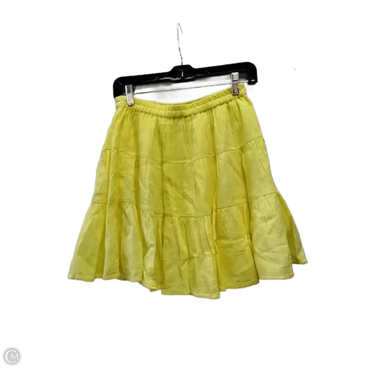 Skirt Mini & Short By Rd Style In Yellow, Size: M