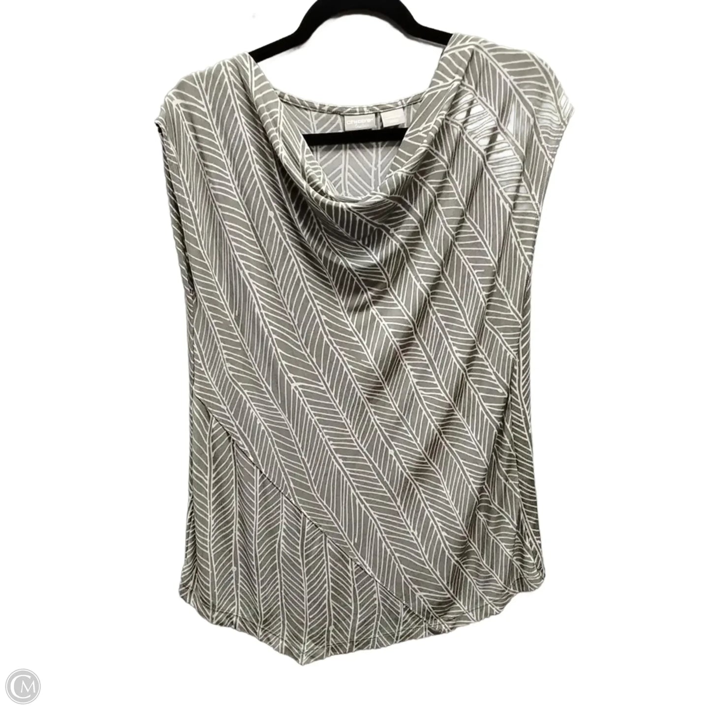 Blouse Sleeveless By Chicos In Green, Size: M
