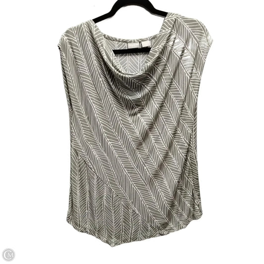 Blouse Sleeveless By Chicos In Green, Size: M