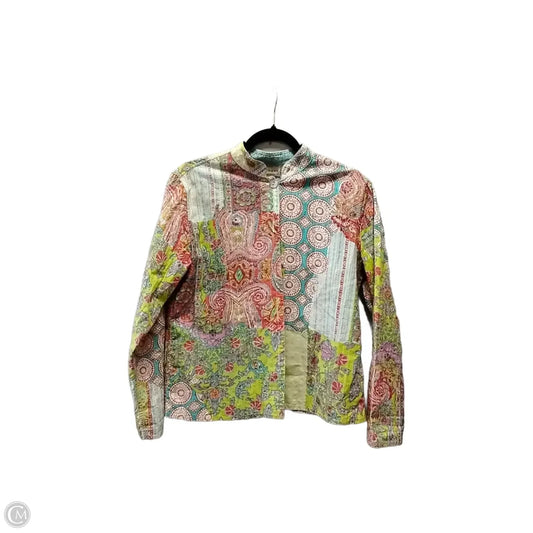 Blouse Long Sleeve By Chicos In Paisley Print, Size: S