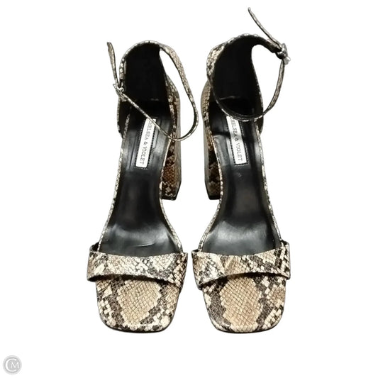 Shoes Heels Block By Chelsea And Violet In Snakeskin Print, Size: 7.5
