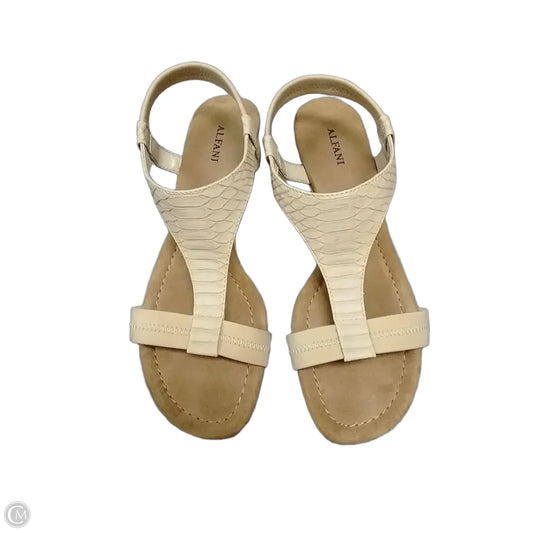 Shoes Heels Wedge By Alfani In Cream, Size: 8