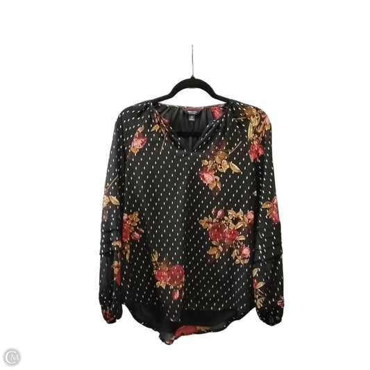 Blouse Long Sleeve By Simply Vera In Black, Size: Xs