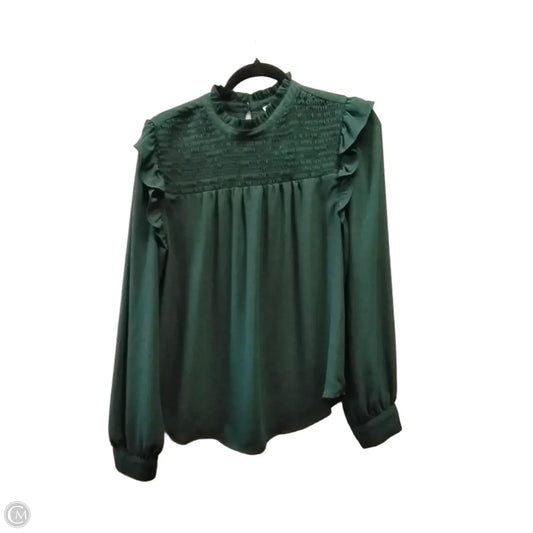 Blouse Long Sleeve By Loft In Green, Size: M