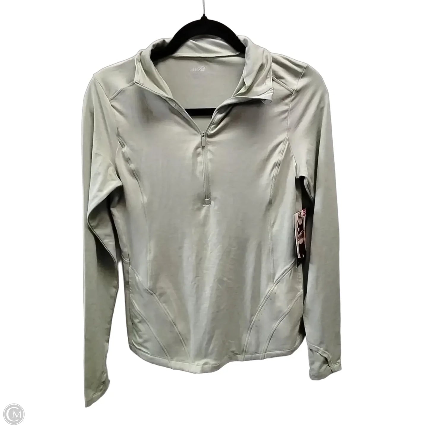 Athletic Top Long Sleeve Collar By Avia In Green, Size: Xs