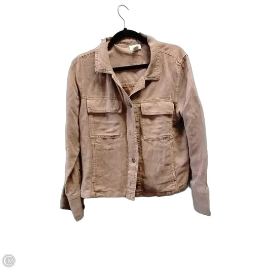 Jacket Shirt By Nicole Miller In Orange, Size: M