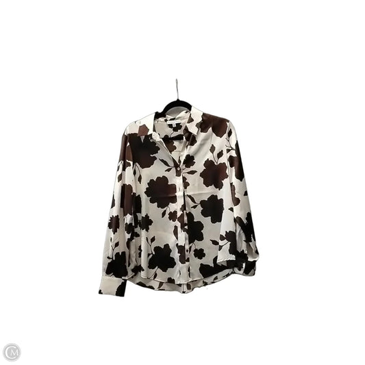 Blouse Long Sleeve By Maison Damelie In Floral Print, Size: M