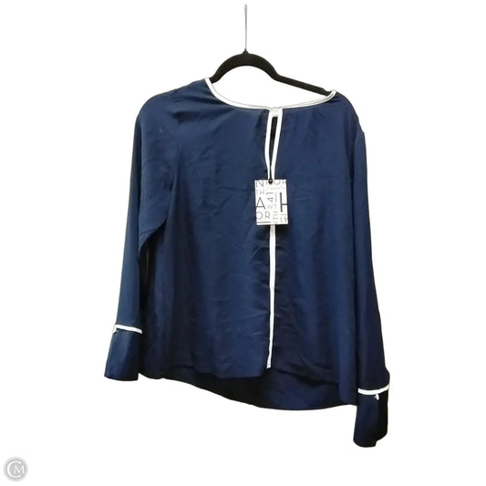 Blouse Long Sleeve By Hawthorn In Blue, Size: S