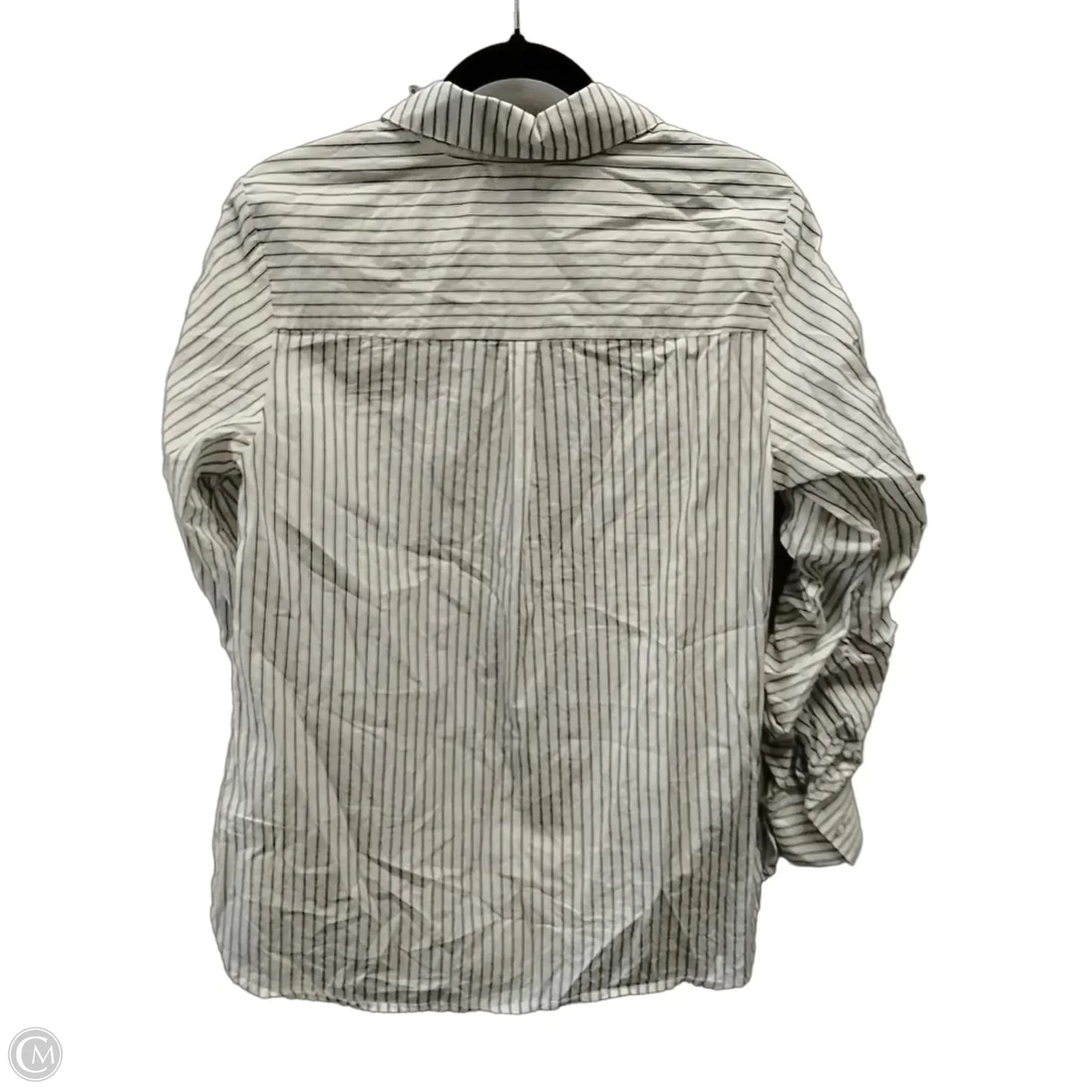 Top Long Sleeve By Cabi In Striped Pattern, Size: M