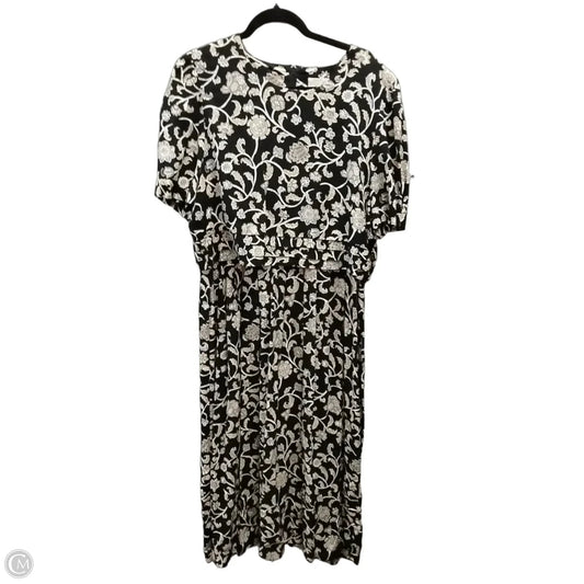 Dress Casual Maxi By Kathy Lee In Black & Cream, Size: 14
