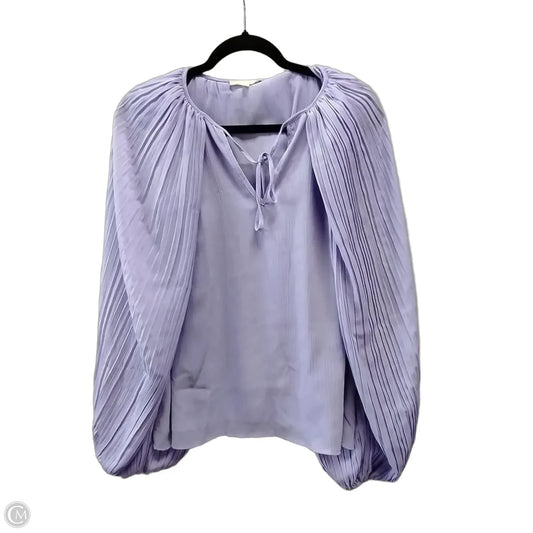 Blouse Long Sleeve By Promesa In Purple, Size: M