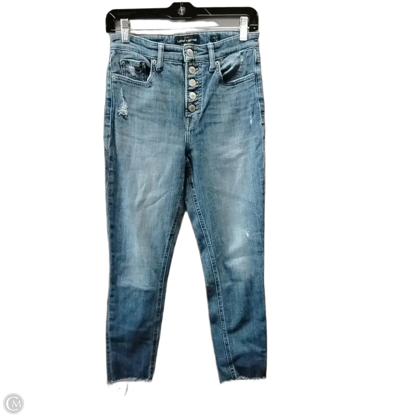 Jeans Skinny By Lucky Brand In Blue Denim, Size: 4