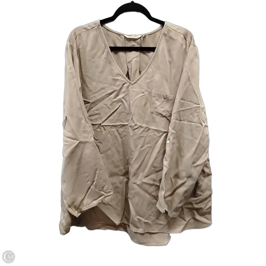 Top Long Sleeve By Soft Surroundings In Brown, Size: 3x