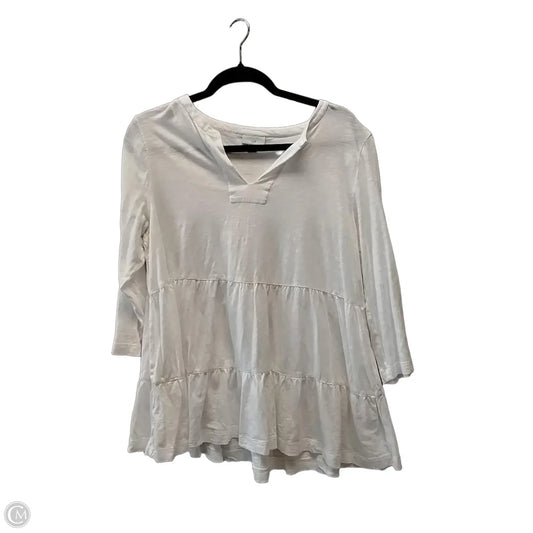 Top Long Sleeve By J. Jill In White, Size: M