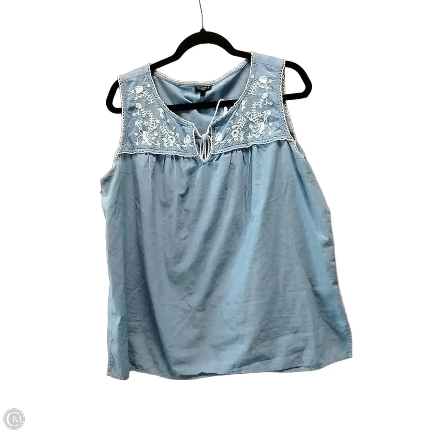 Blouse Sleeveless By Talbots In Blue, Size: Xl