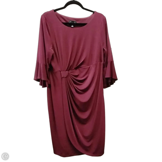 Dress Casual Midi By Connected Apparel In Red, Size: 14