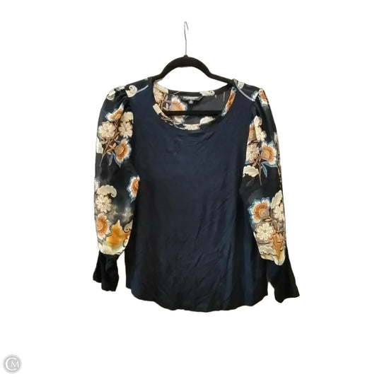 Blouse Long Sleeve By Express In Floral Print, Size: S