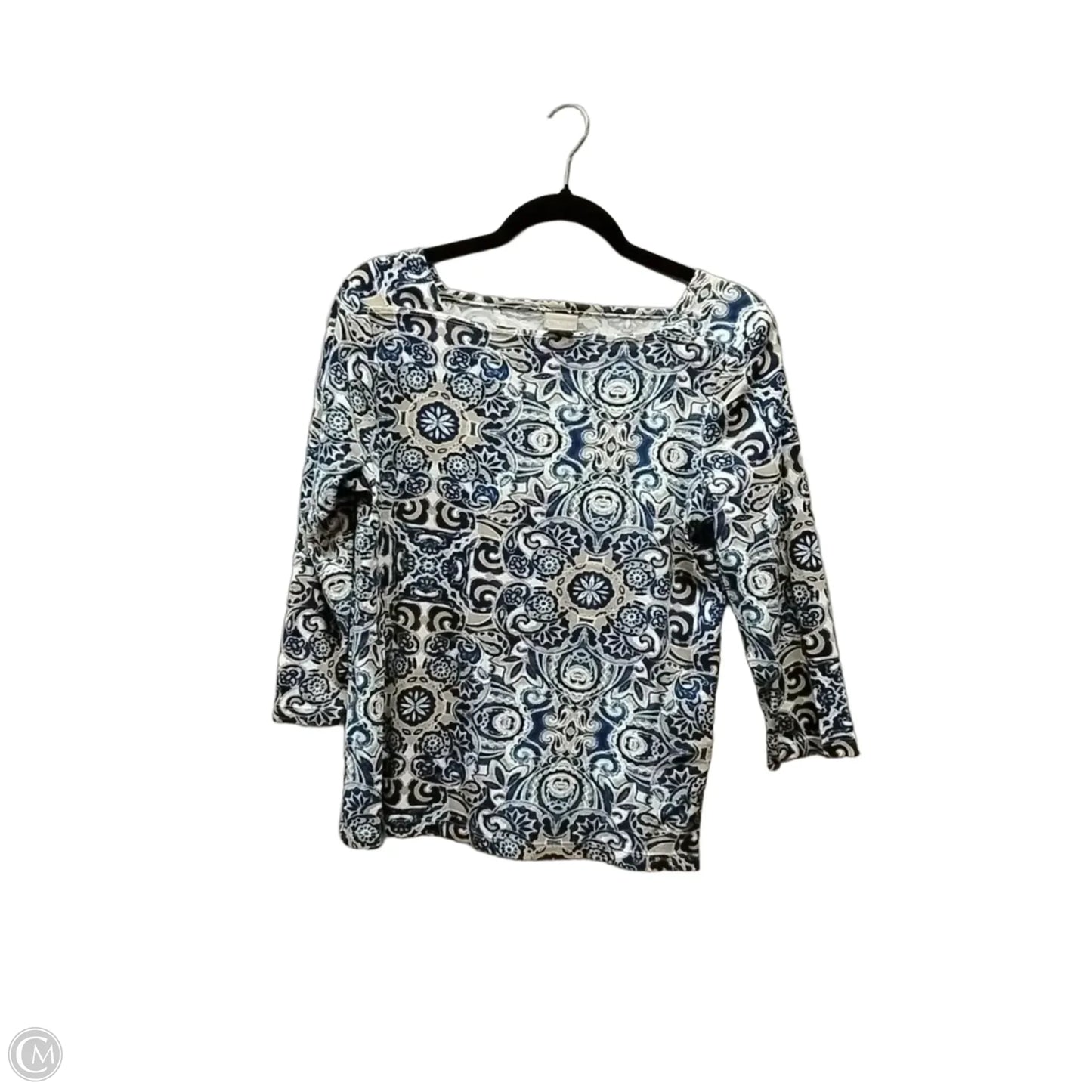 Top Long Sleeve By Chicos In Blue, Size: M