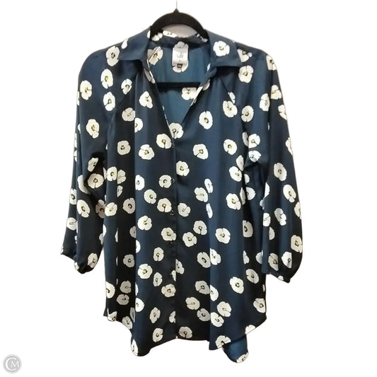Blouse Long Sleeve By Cabi In Floral Print, Size: Xs