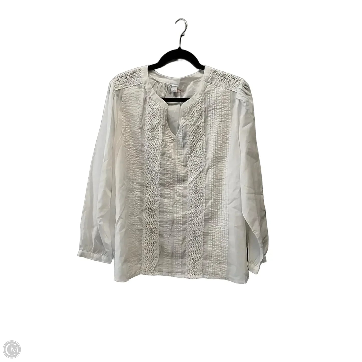 Top Long Sleeve By Old Navy In White, Size: Xl