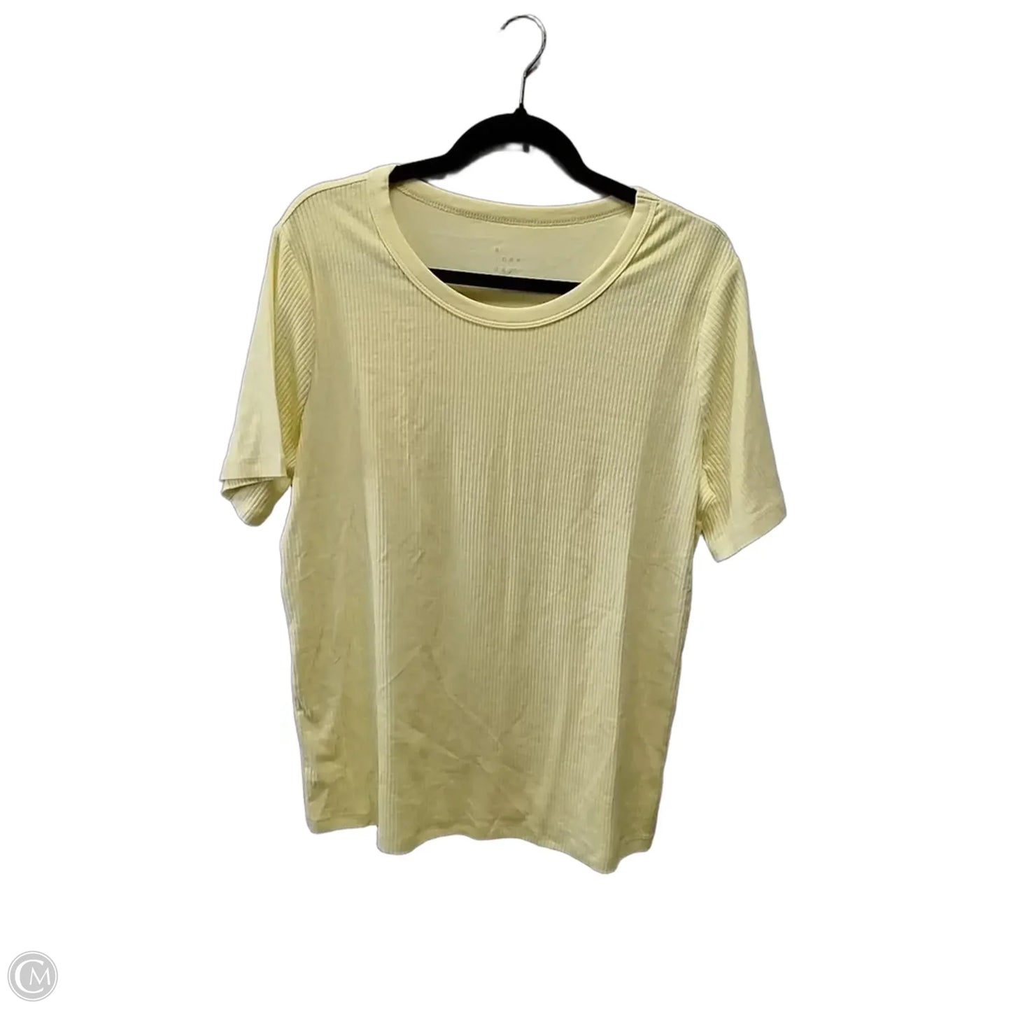 Top Short Sleeve Basic By A New Day In Yellow, Size: Xxl