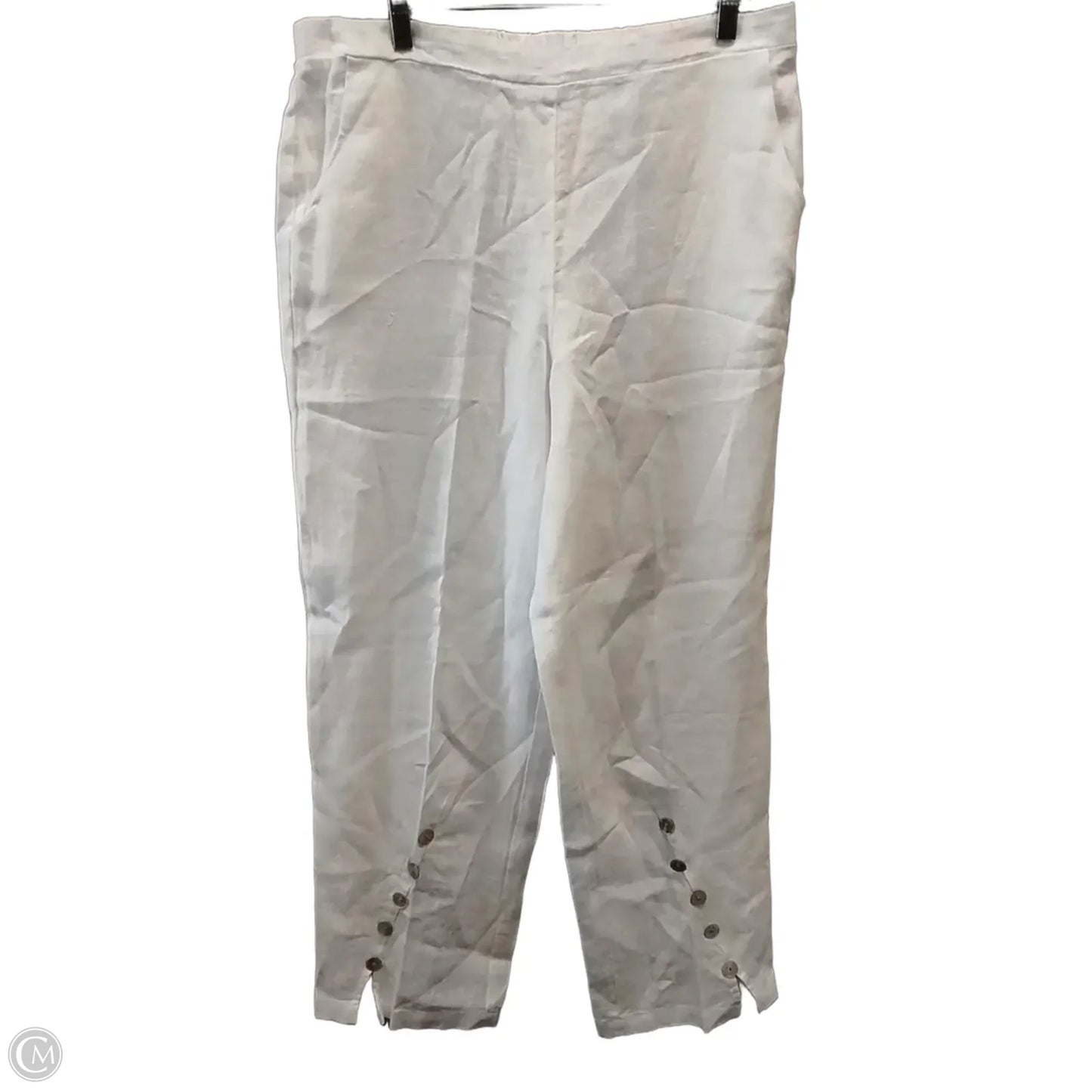 Pants Wide Leg By Peck And Peck In White, Size: L
