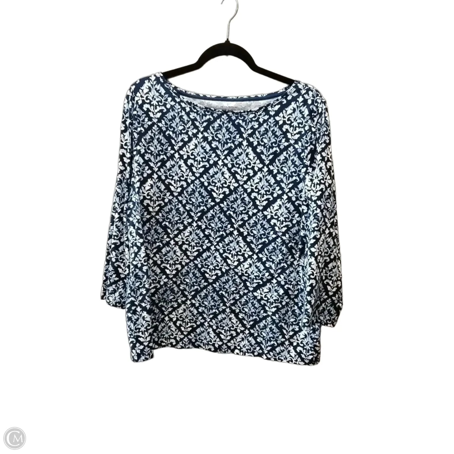 Top Long Sleeve By Talbots In Blue, Size: Xl