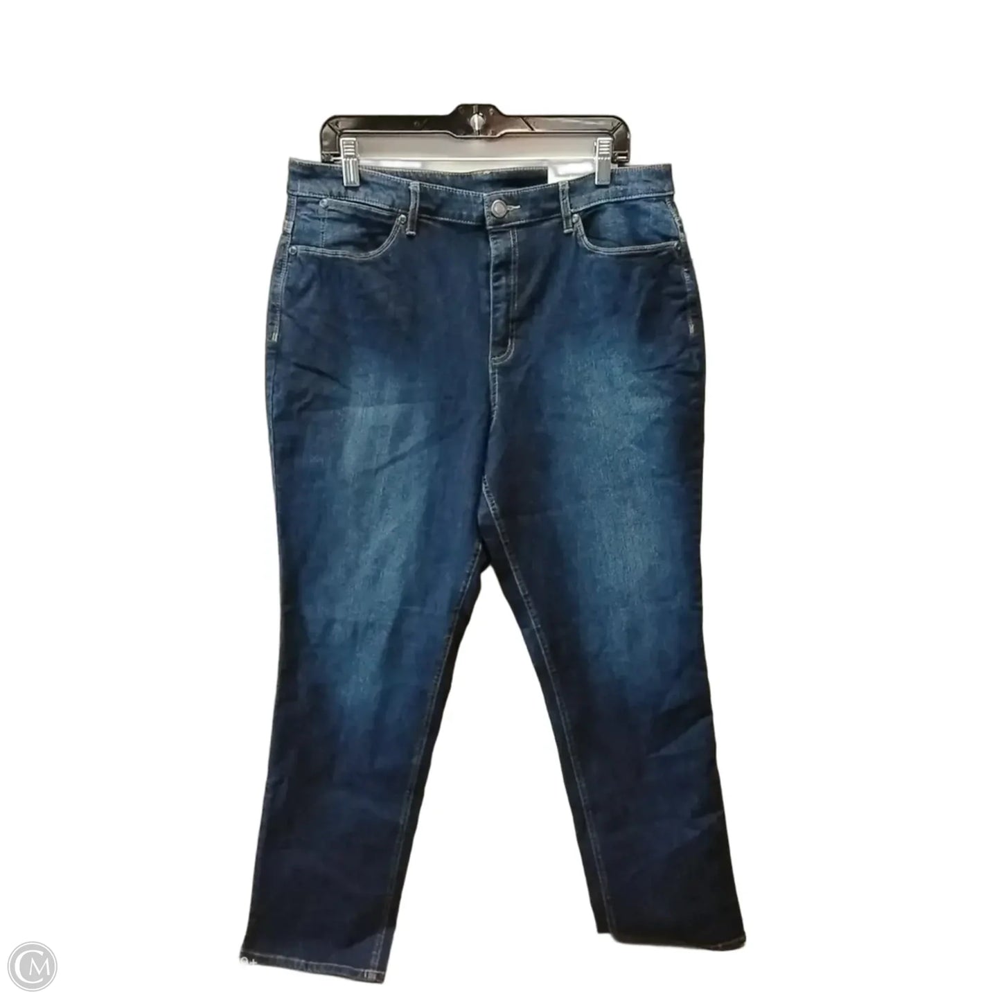 Jeans Straight By Christopher And Banks In Blue Denim, Size: 14