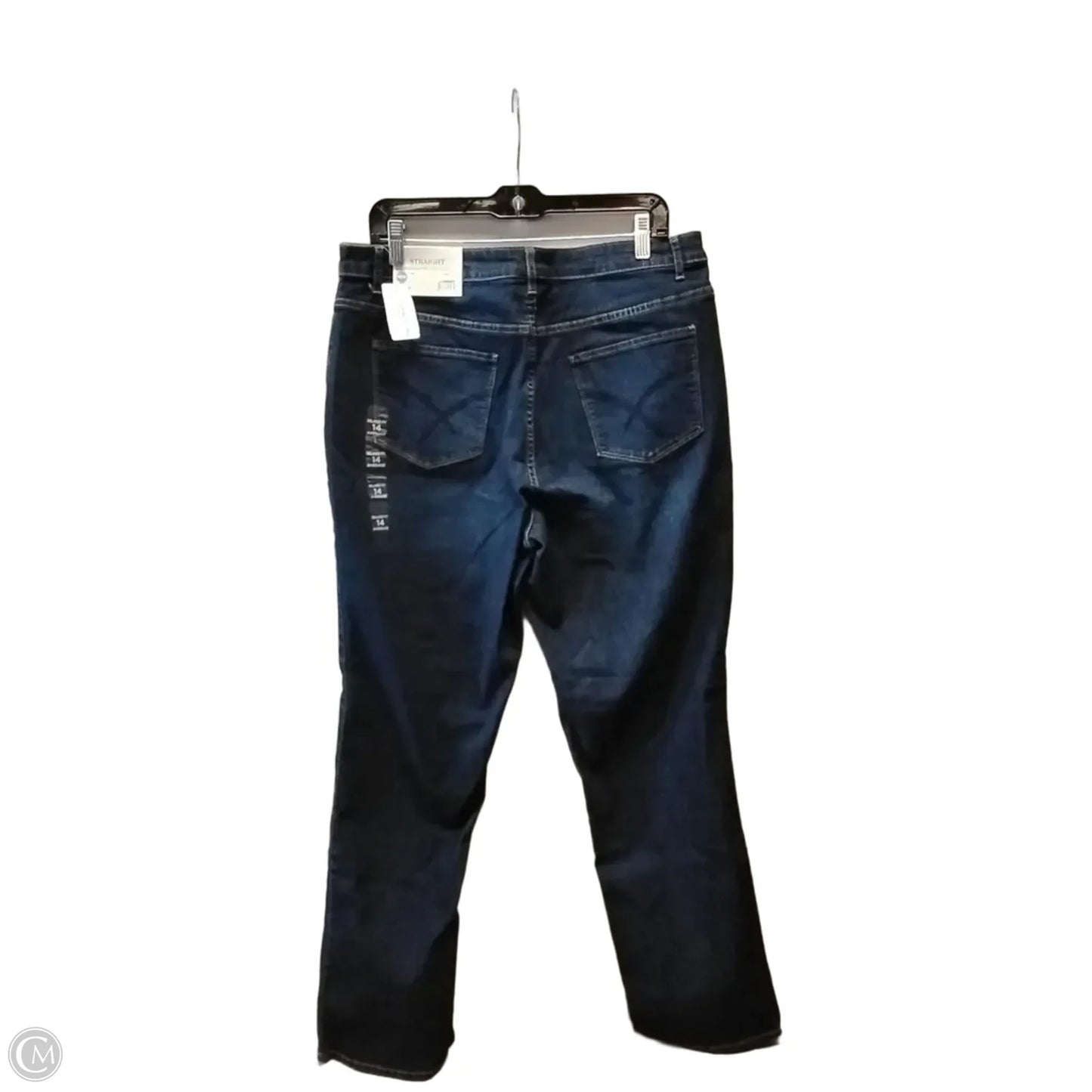 Jeans Straight By Christopher And Banks In Blue Denim, Size: 14