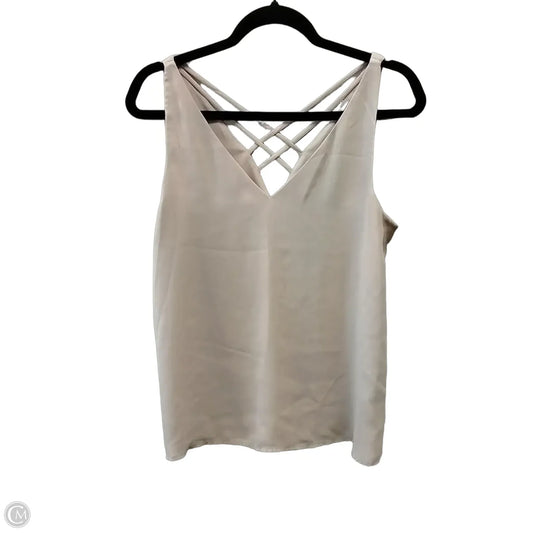 Blouse Sleeveless By Express In Brown, Size: M