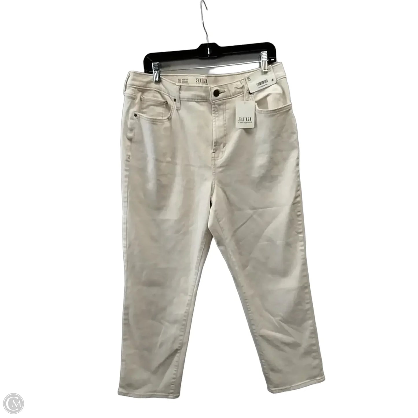Jeans Straight By Ana In Beige, Size: 16