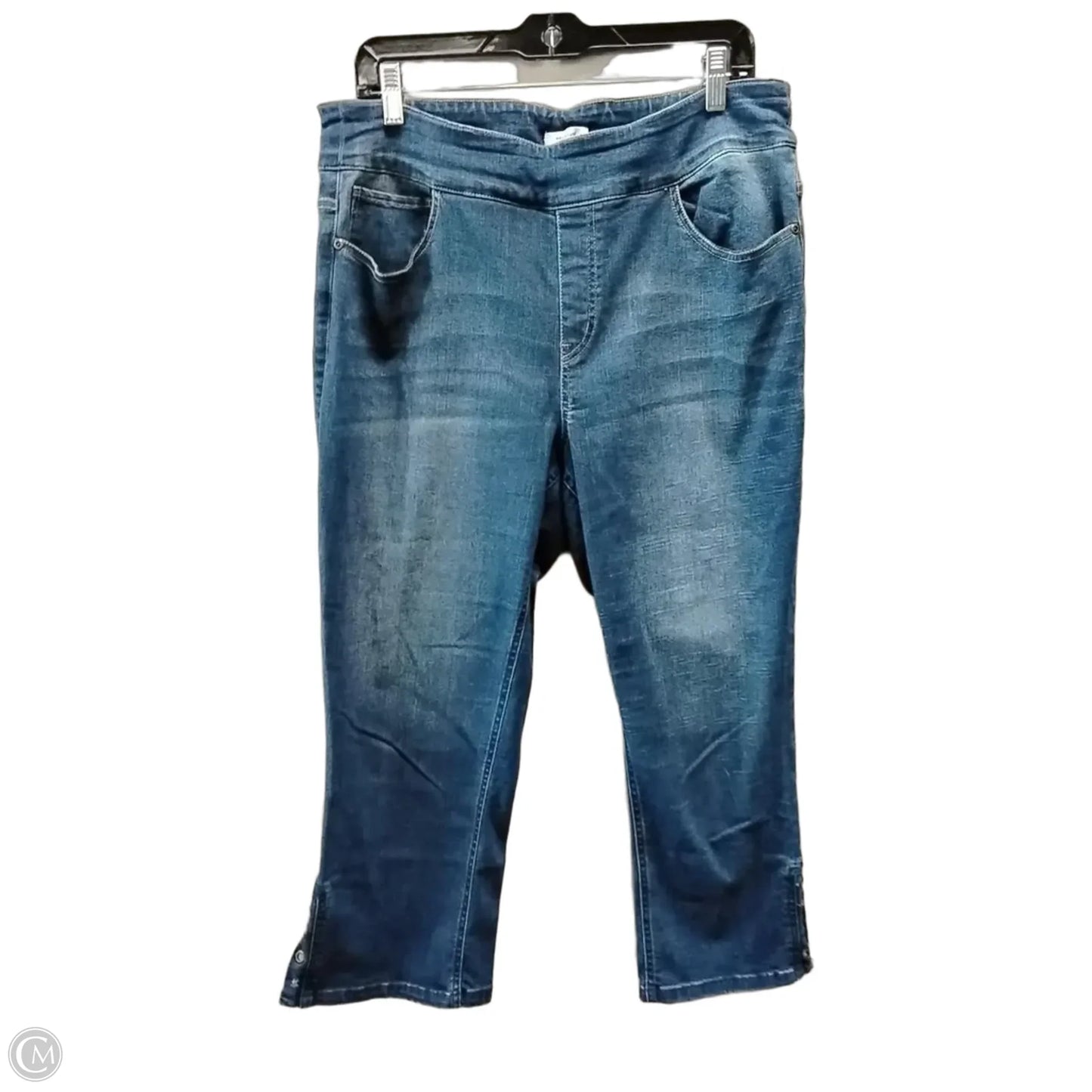 Jeans Cropped By West Bound In Blue Denim, Size: 16
