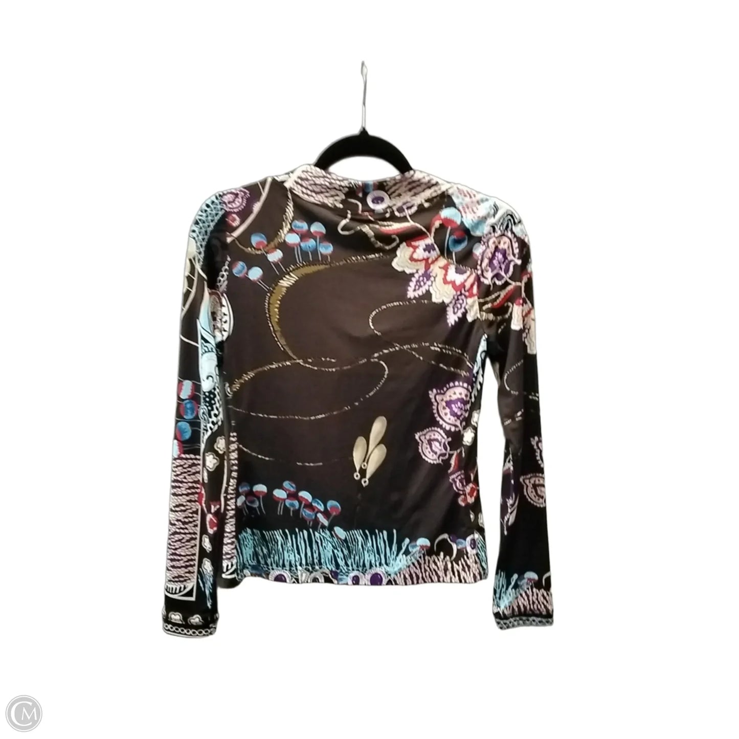 Top Long Sleeve By Etcetra In Brown, Size: Xs